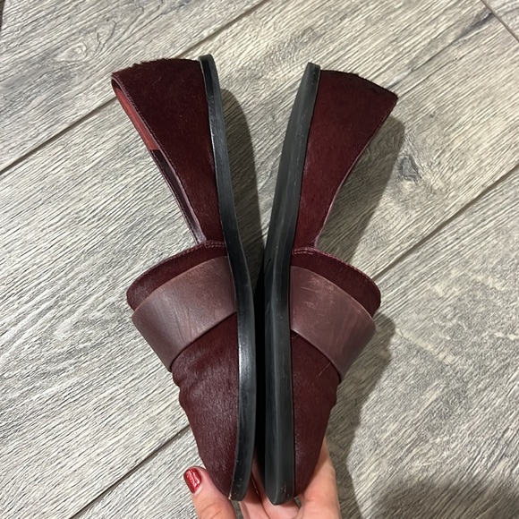 • Vince • Womens Mason Casual Slip On Fit Purple Flats Calf Hair 7 - Picture 4 of 6